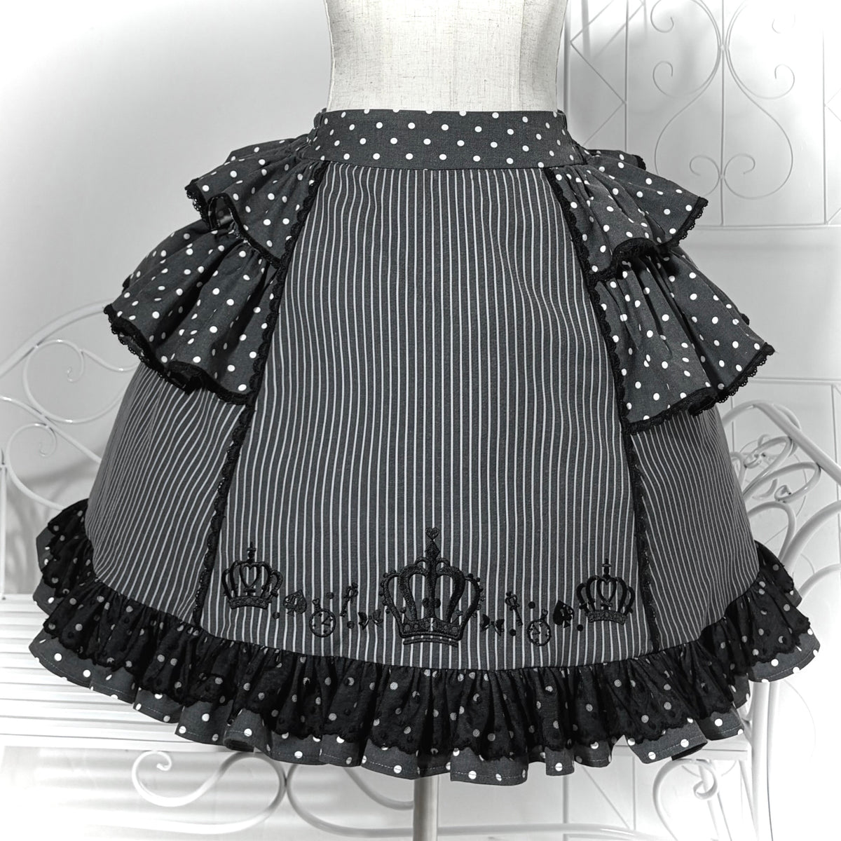 New Century Princess Grey Black Lolita Dress Set