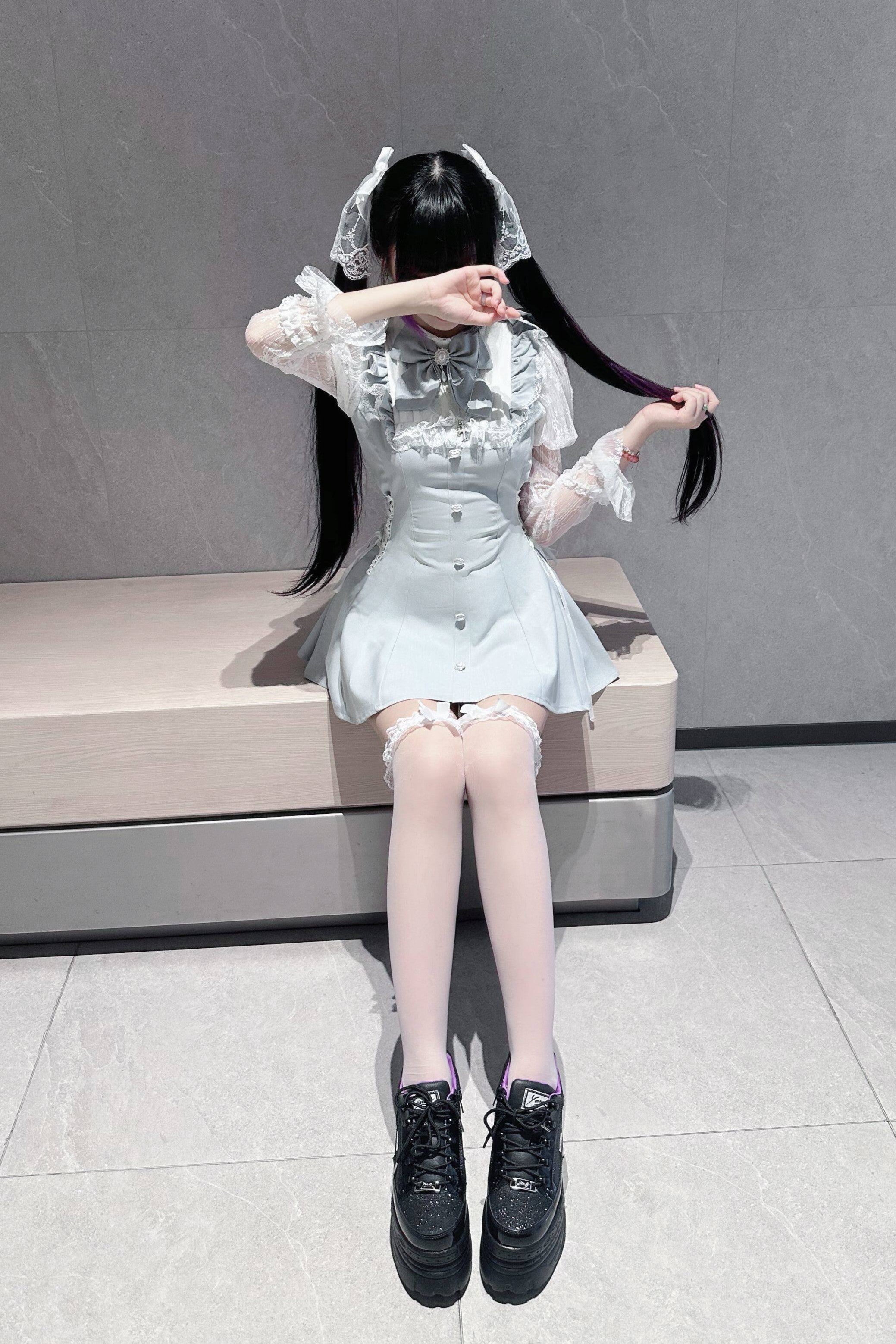 White Wings Praise Ryousangata Lace Kawaii Set