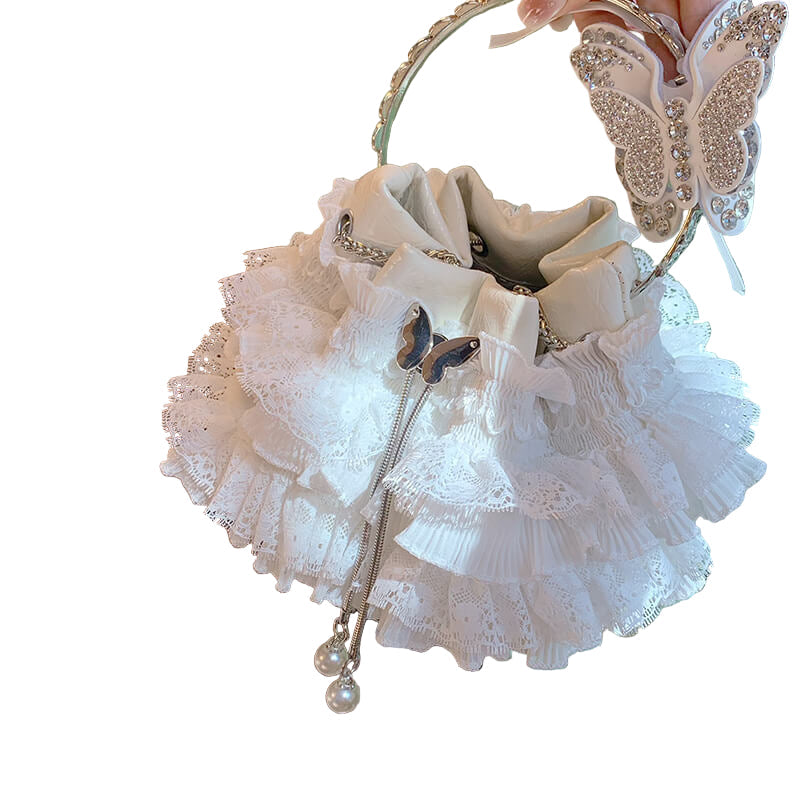 Lace Butterfly Shoulder Bag