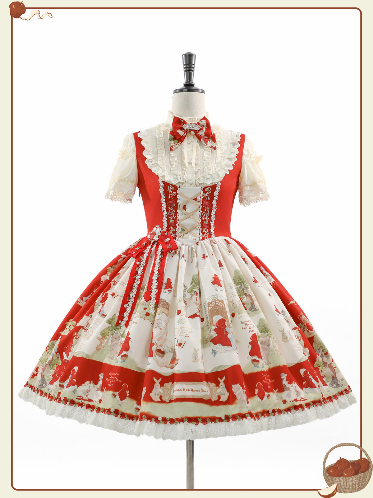 Little Red Riding Hood Original Fairy Tale Style Lolita Bustier JSK Dress