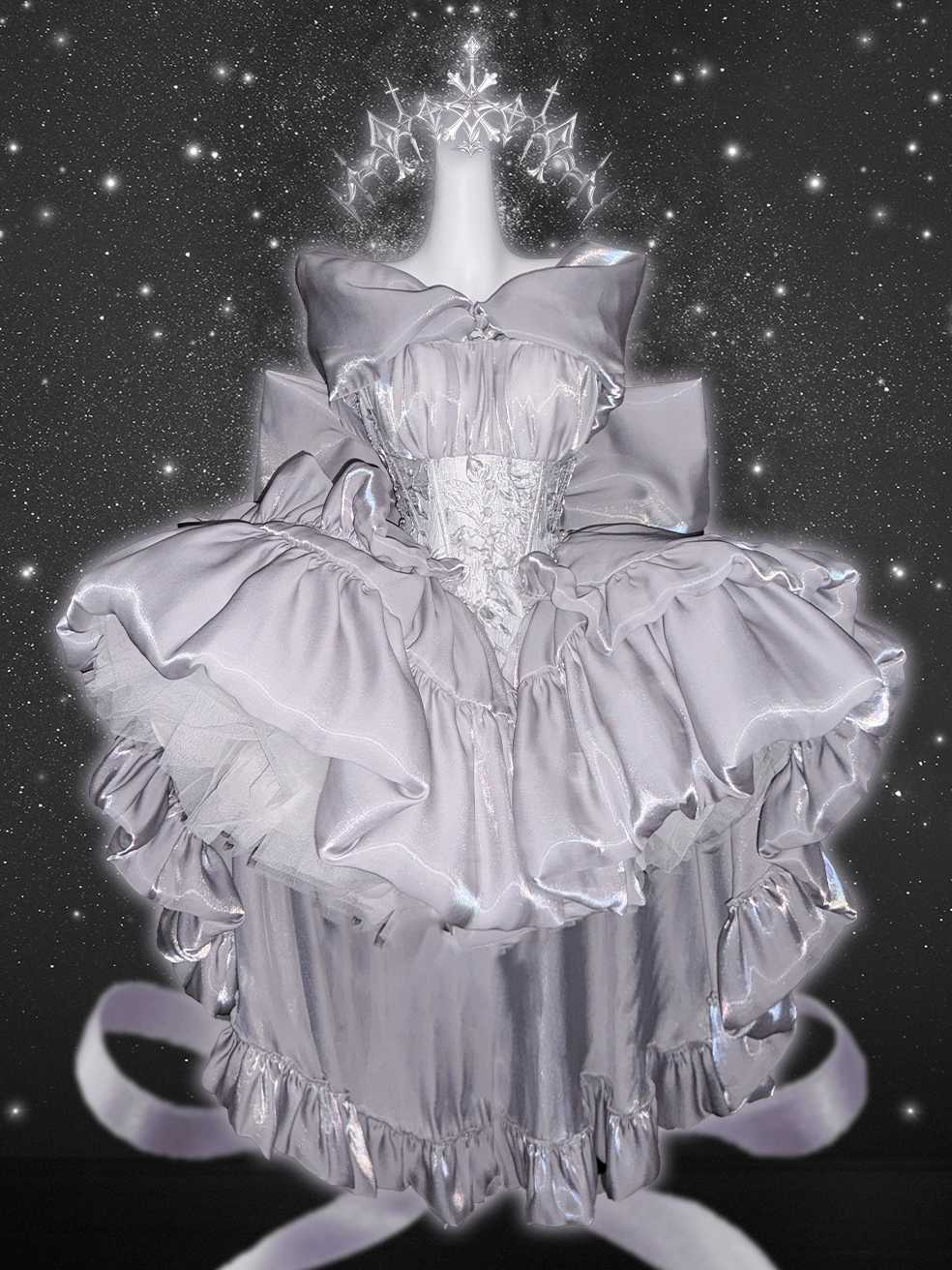 Lolita Silver White Princess Dress LC1013