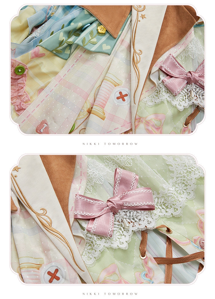 Infinity Warmth Art of Tailoring Lolita Spliced OP Full Set