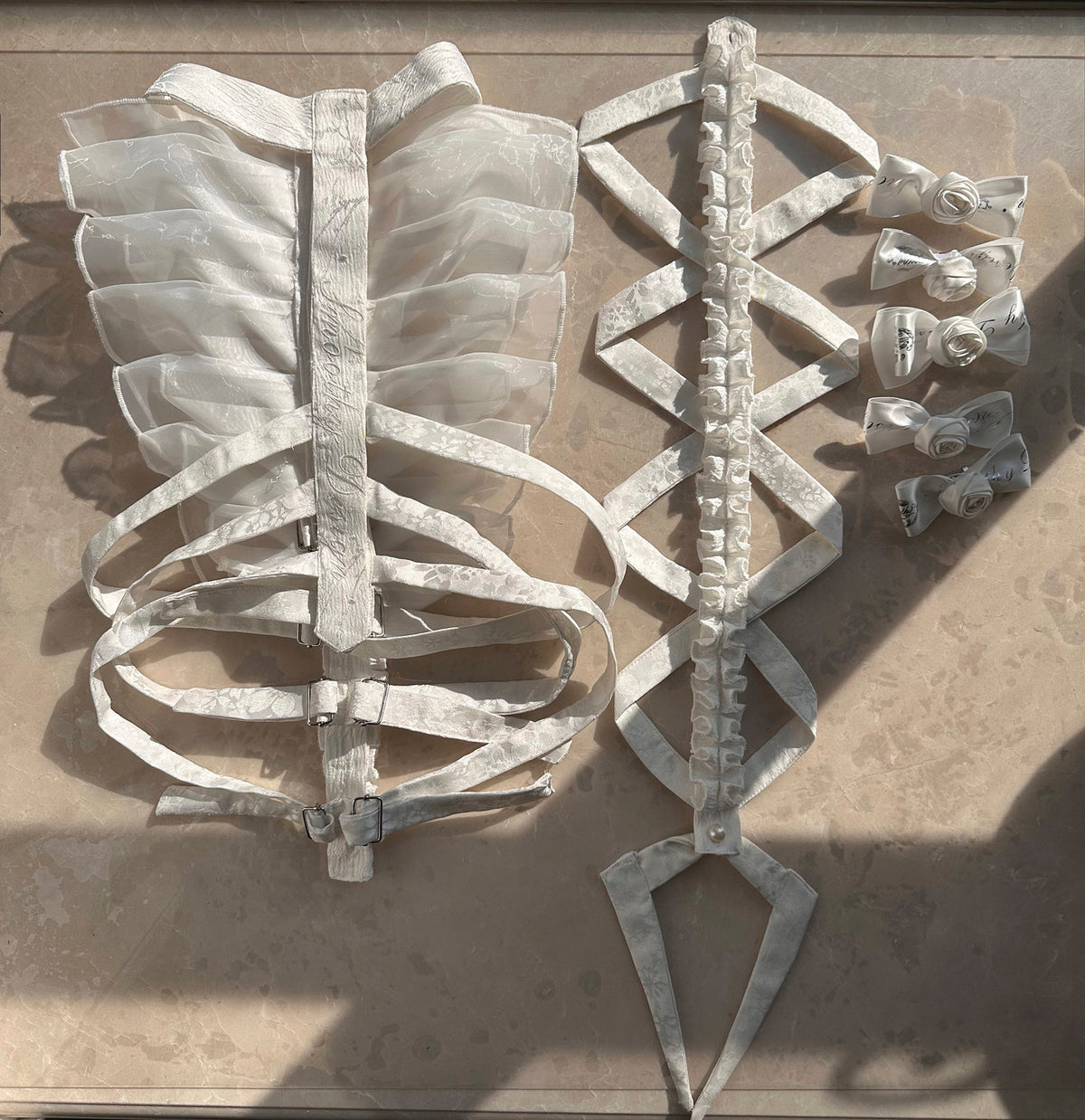 Caliburn Jormungandr Gothic Serpent Bone Back Ornament Lolita Accessory