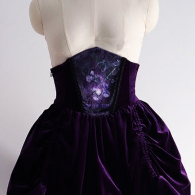 Pinellia · Star‑Orbit Sanctuary Gothic Lolita Blouse & Half Skirt Set