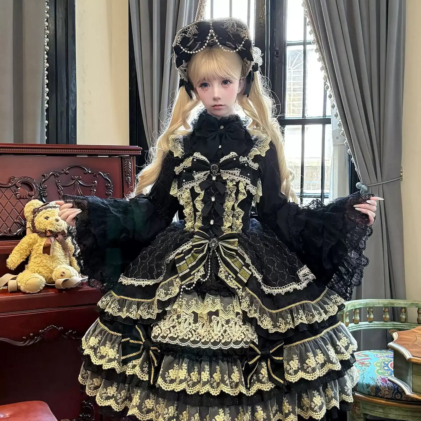 Lolita Doll Inspired JSK Goth Dress LG1039