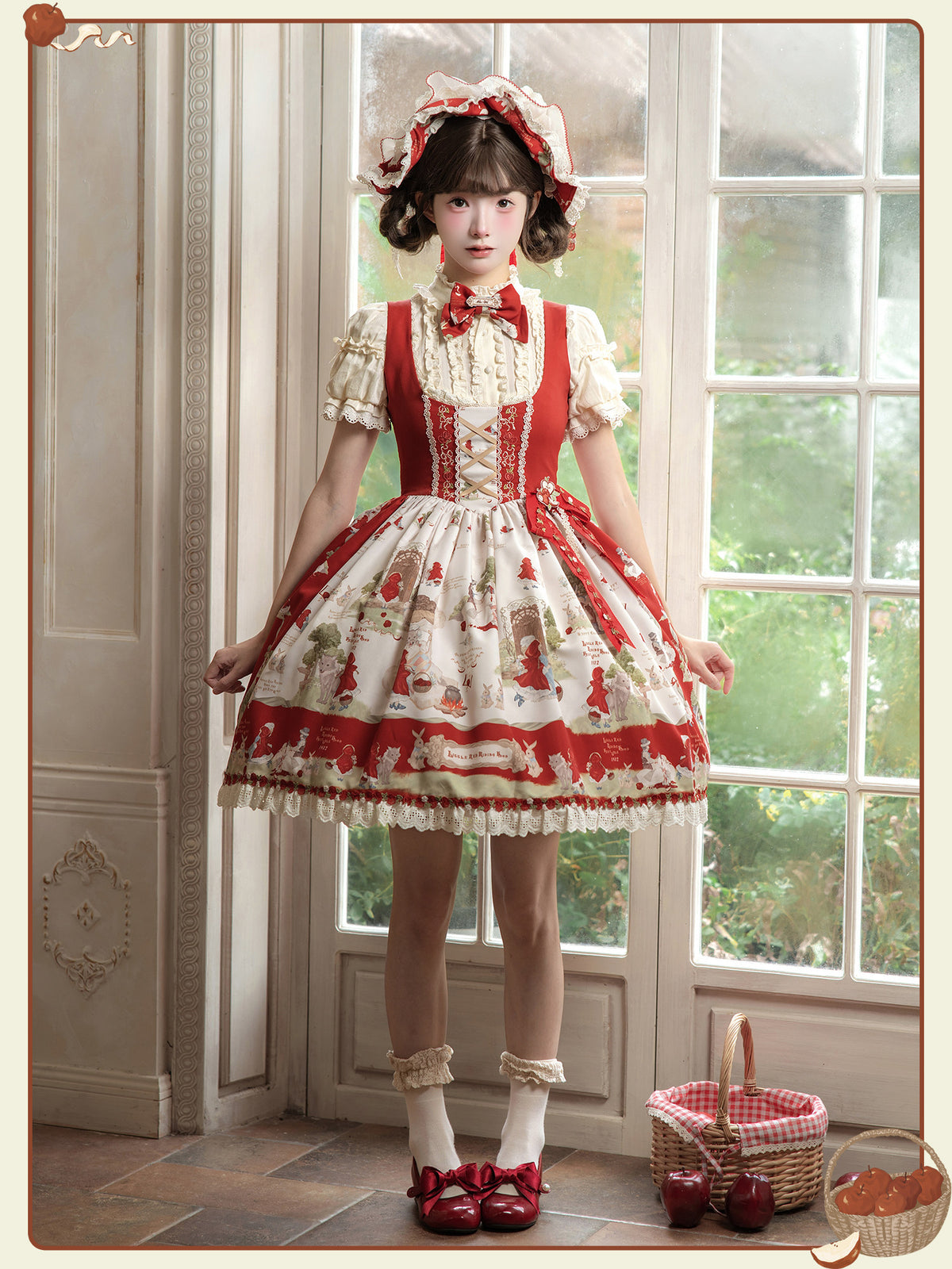 Little Red Riding Hood Original Fairy Tale Style Lolita Bustier JSK Dress