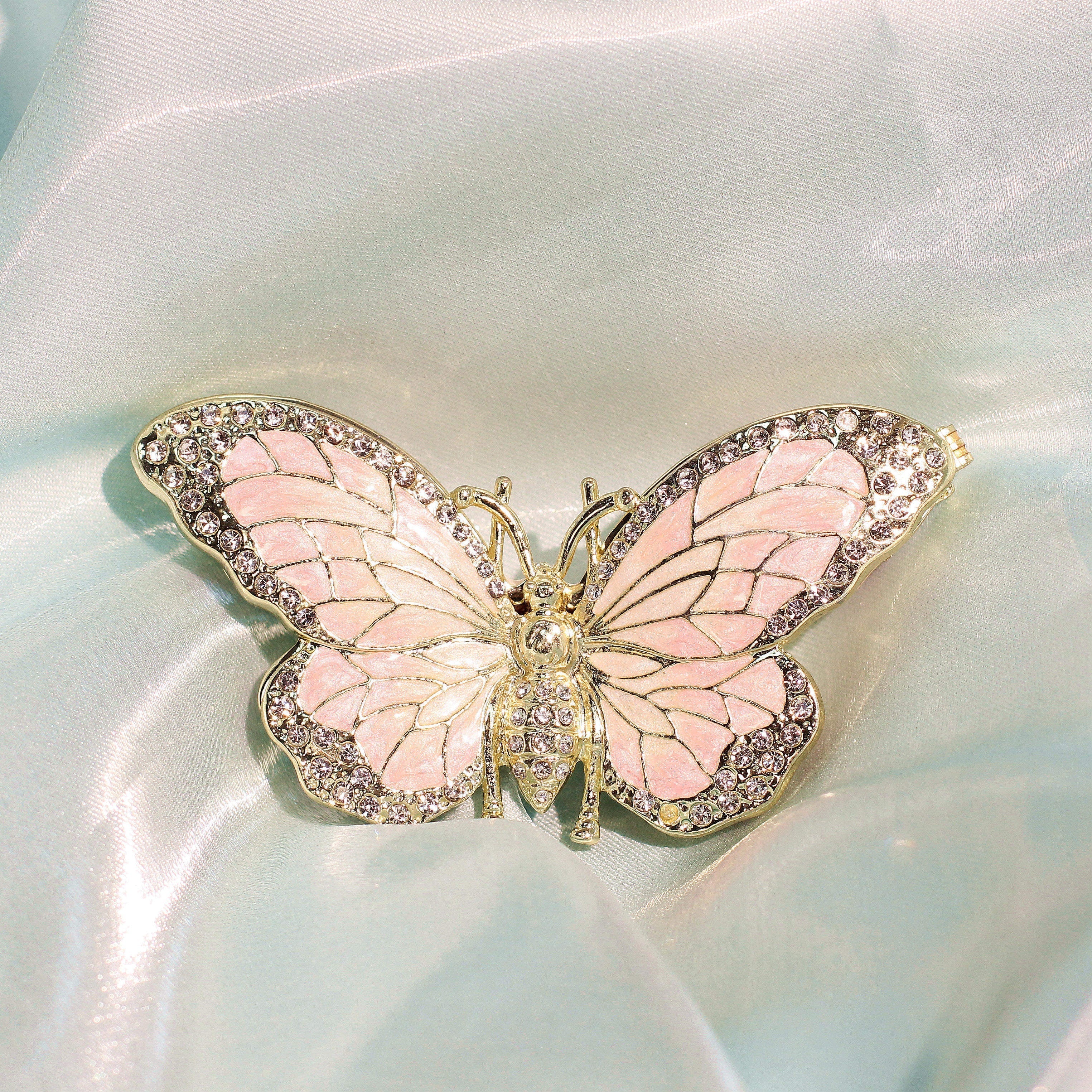 Butterfly-Shaped Enamel Jewelry Box Lolita Decor Gift