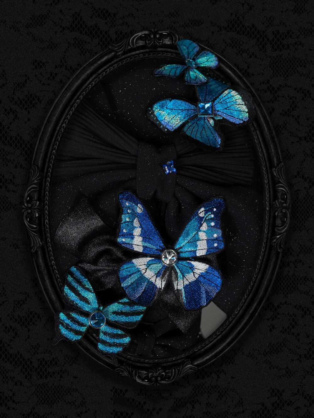 Cabinet Of Curiosities II Dark Gothic Butterfly Long Stand Collared OP Dress