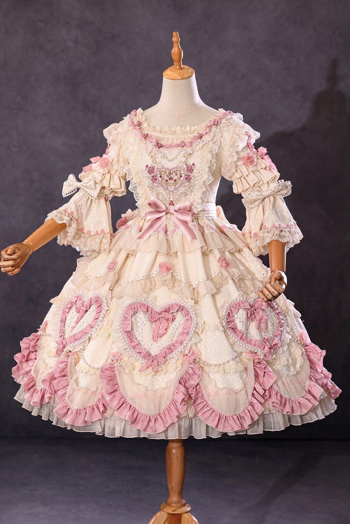 Pearl Shimmer Vintage Cake Lolita OP Dress