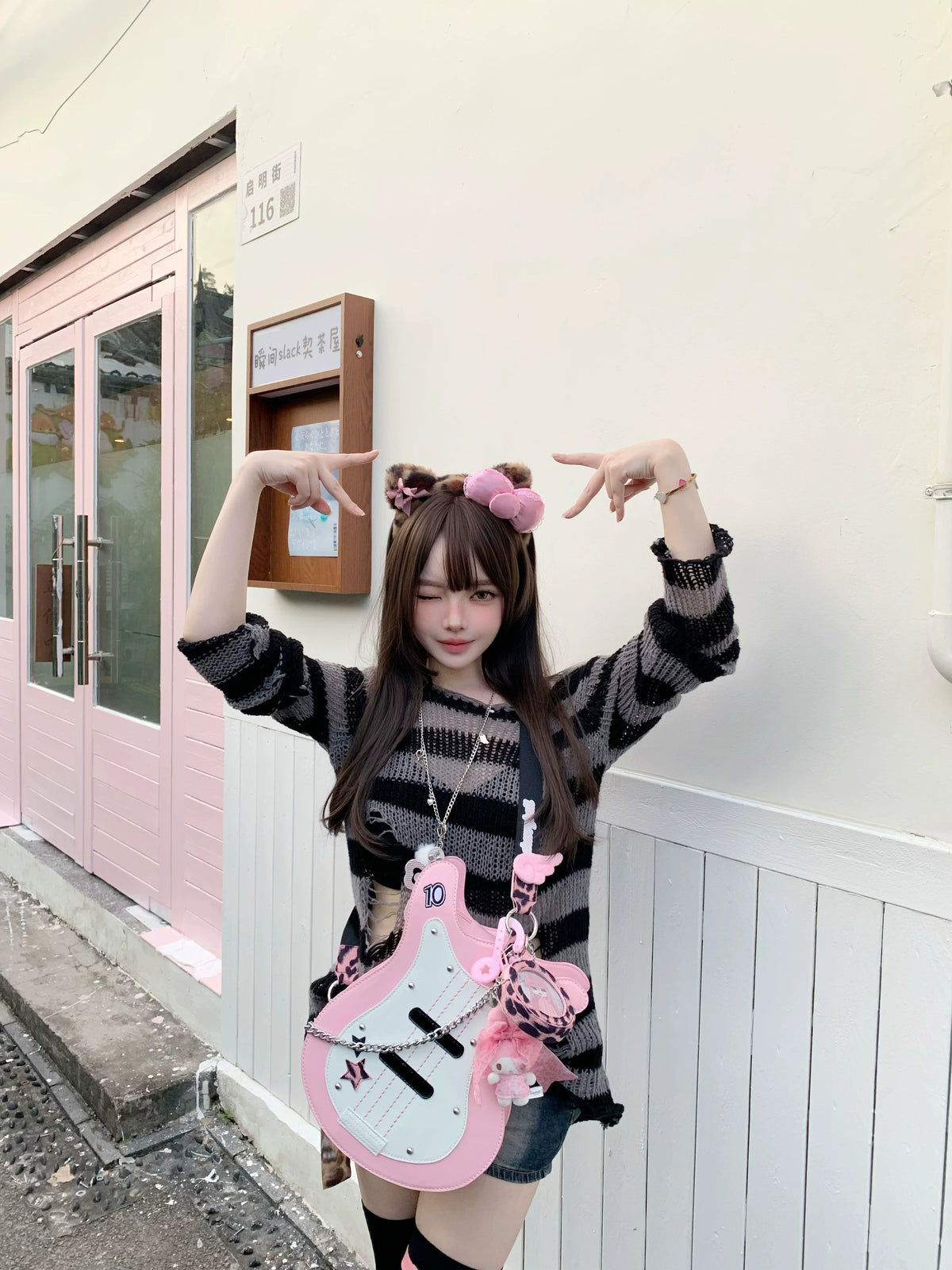Not A Guitar Original Bass‑Shaped Crossbody Shoulder Bag