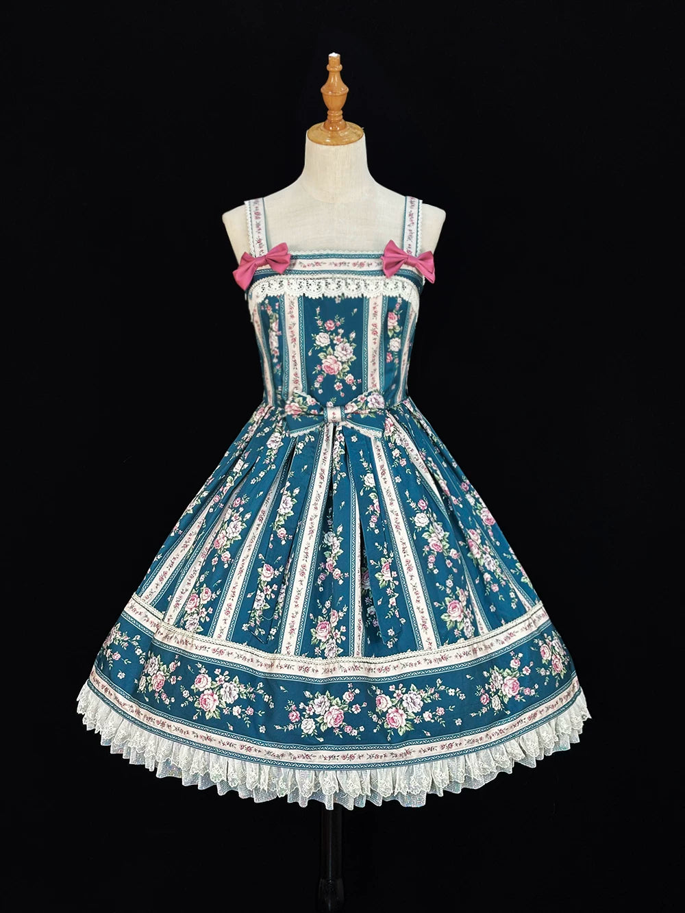 Susans Garden Pastel Floral Lolita Box Pleat JSK Dress Set