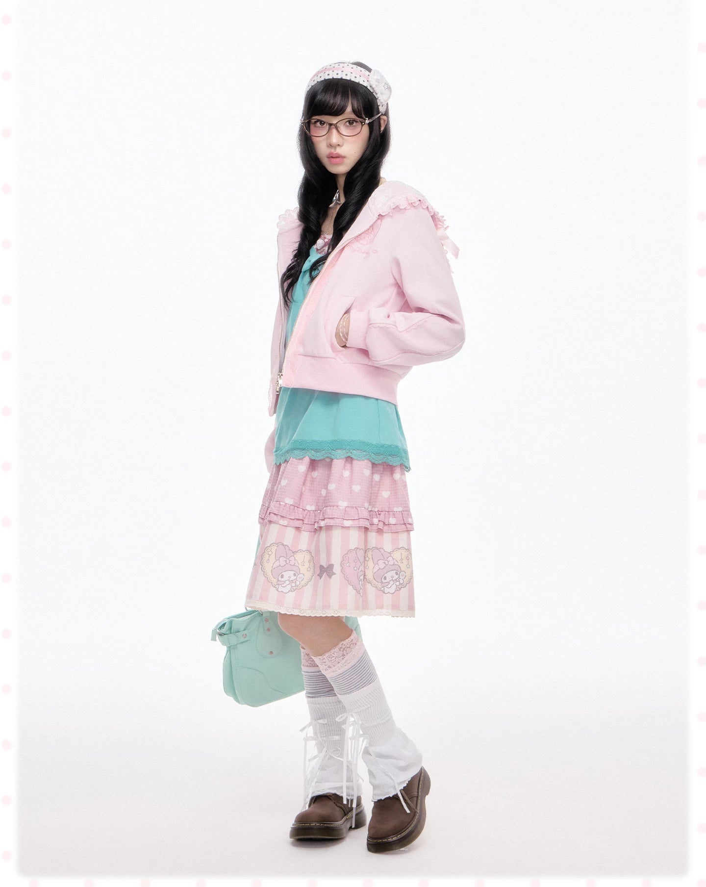Cute Collaboration Set Sweatshirt Cropped Jacket Designer Half-Sleeve Top