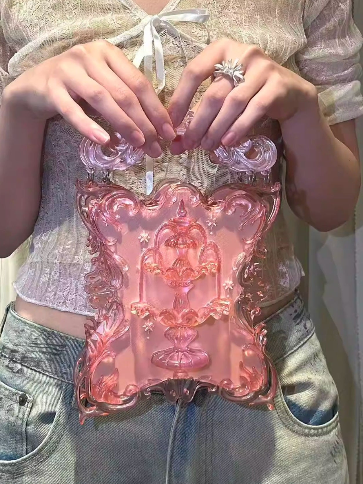 Baroque Fountain 3D Printed PLA Resin Handbag