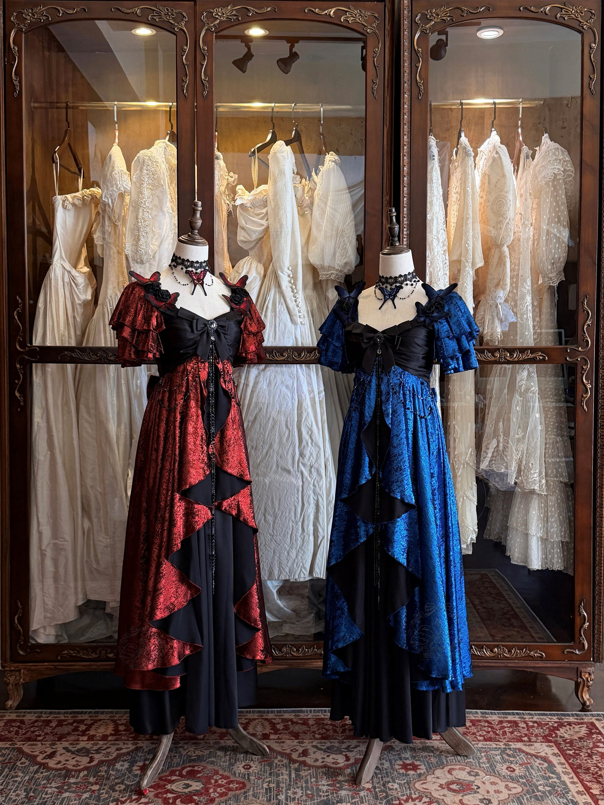 Night Banquet Butterfly Shadow Classic Empire Waist Lolita OP Dress