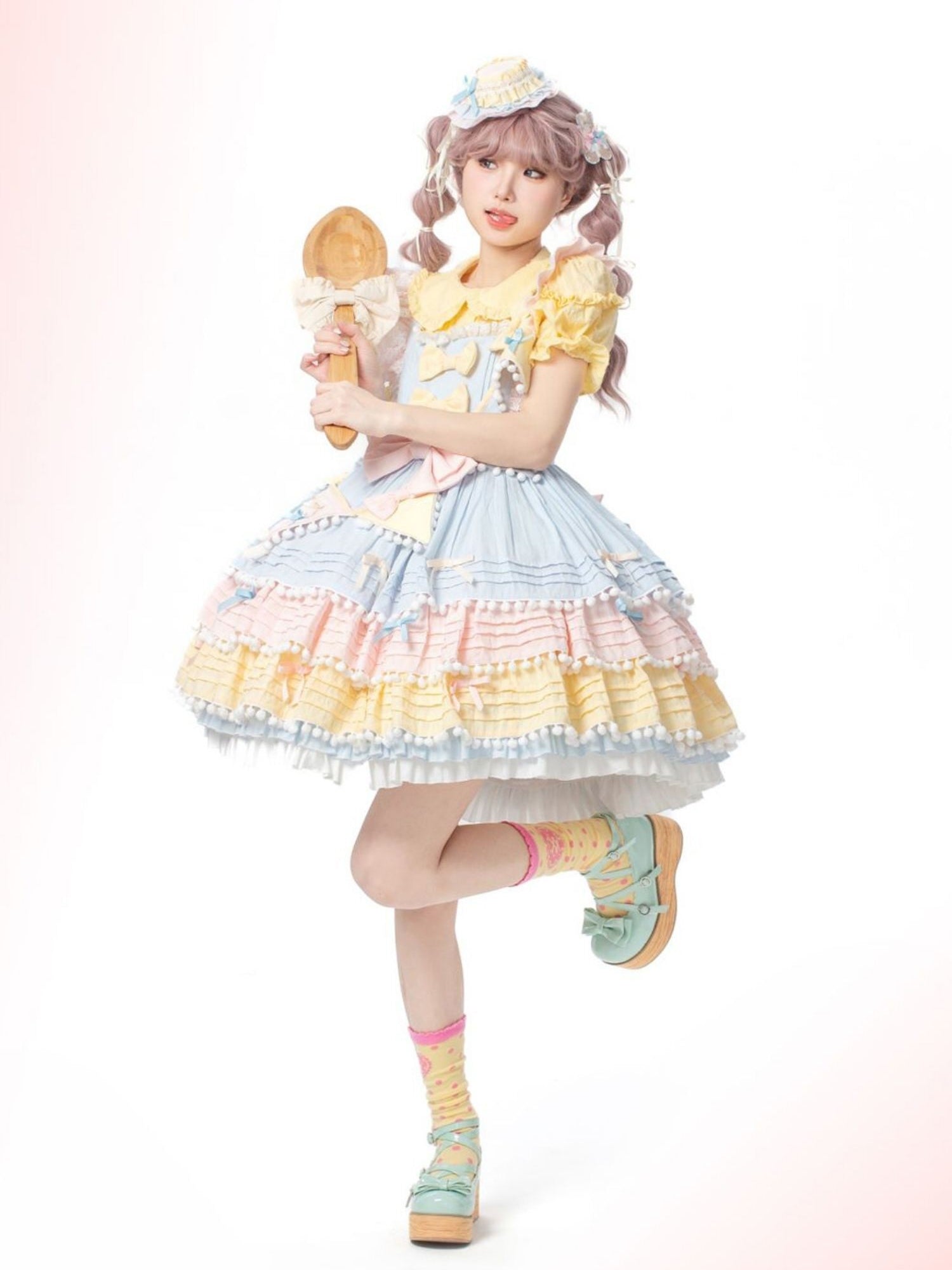 Sweet Macaron Ice Cream Color Lolita Dress