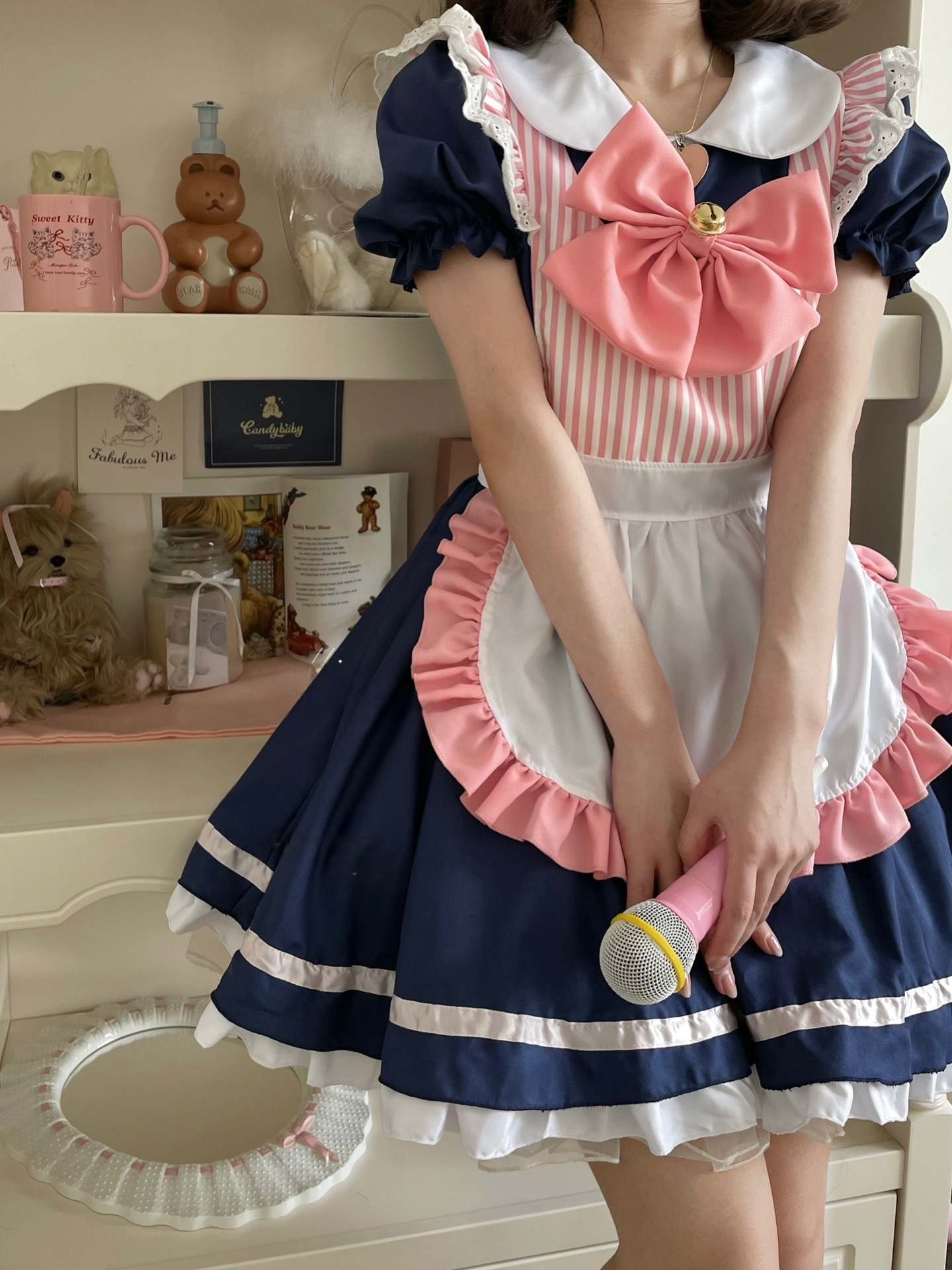 Lolita Japanese Cosplay Cafe Maid Dress LE1055