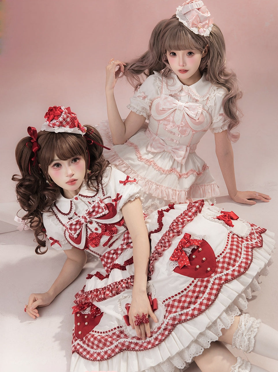 Starry‑Fallen Strawberry Rabbit Original Lolita Cute JSK Dress