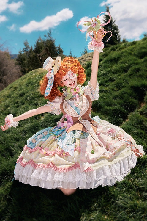 Infinity Warmth Art of Tailoring Lolita Spliced OP Full Set