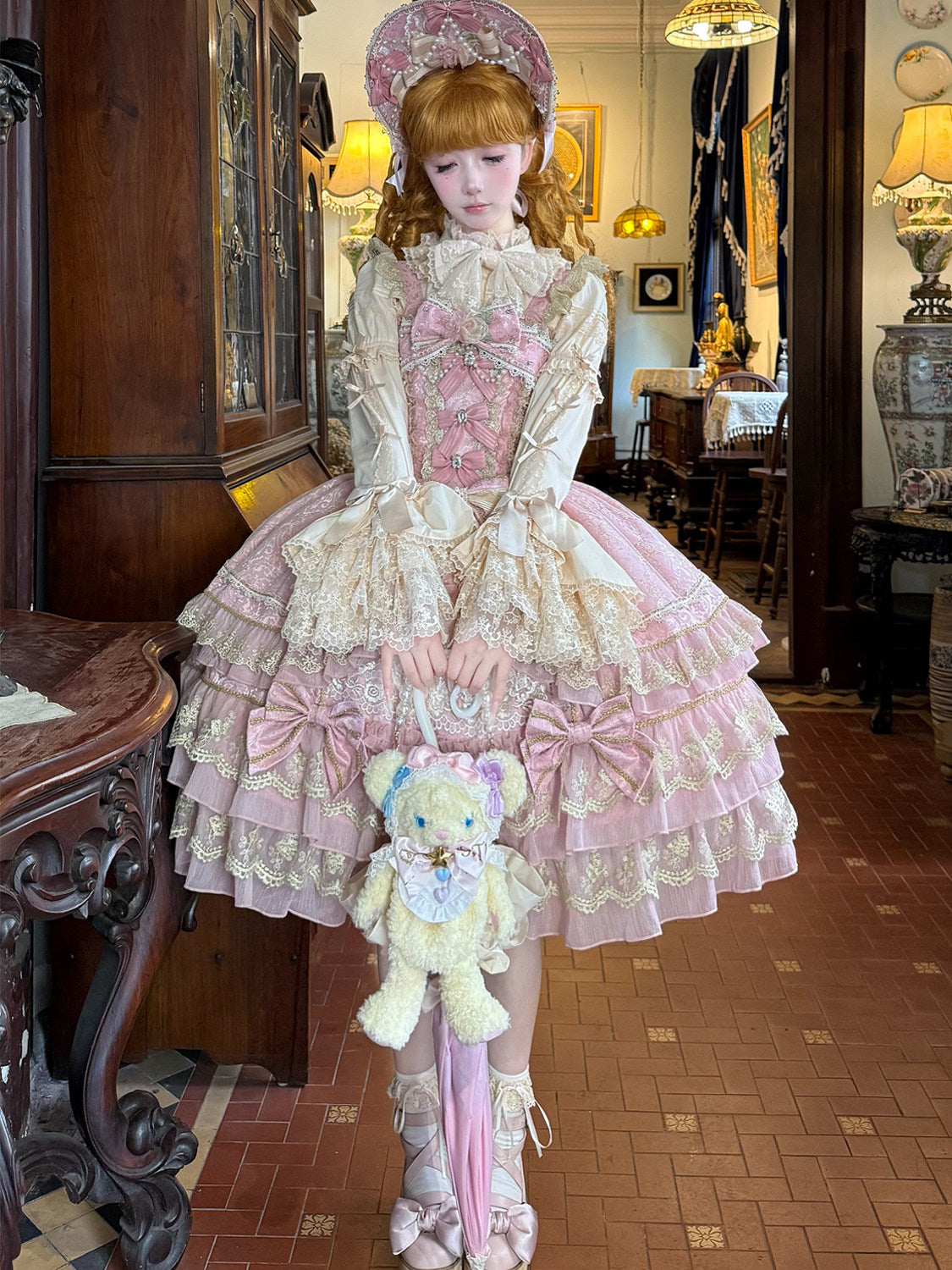 Crown of Gems Lolita Pink JSK Dress