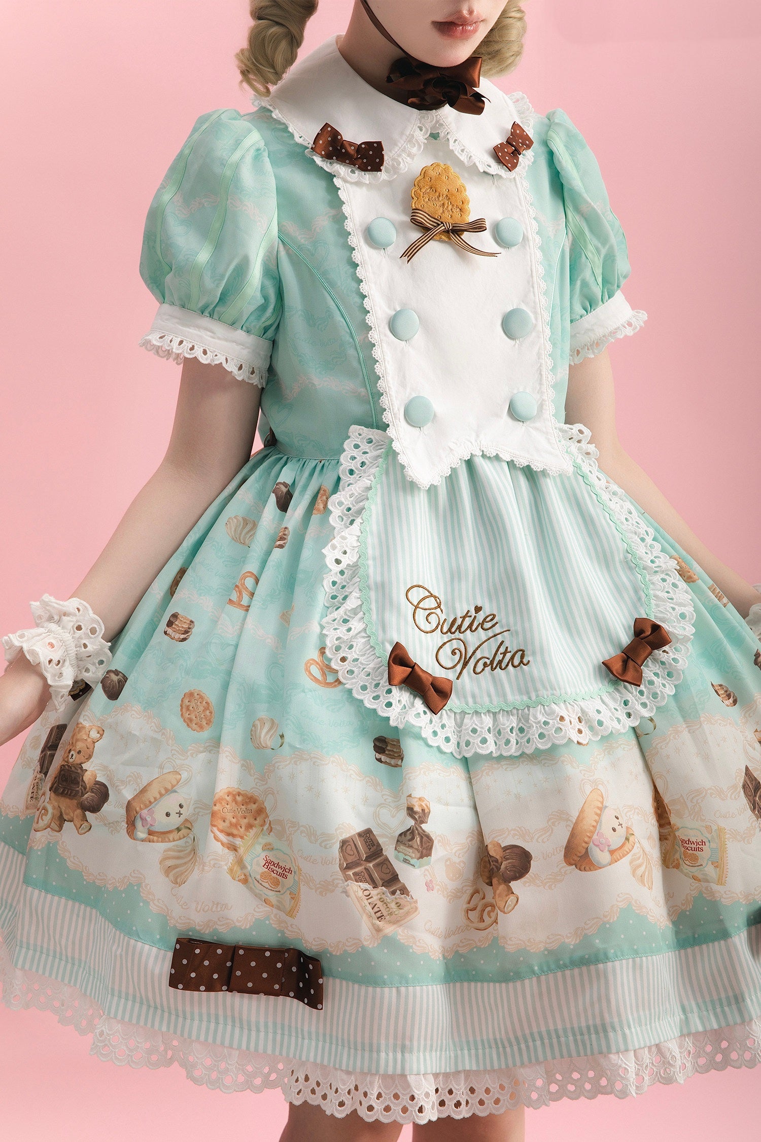 Patisserie Forever Happiness Lolita Green OP Dress Set