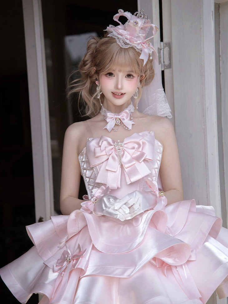 Satin Fantasy Lolita Short Length Cocktail Dress