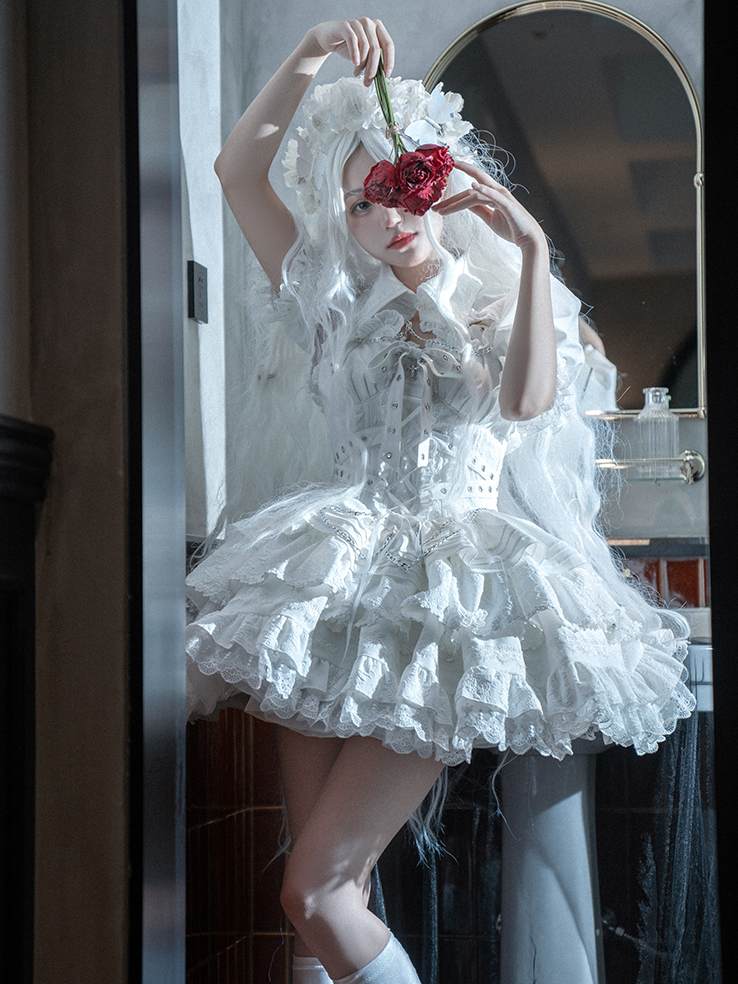 Lolita Harajuku Gothic JSK Dress (6 Colors) LG1 LS1017