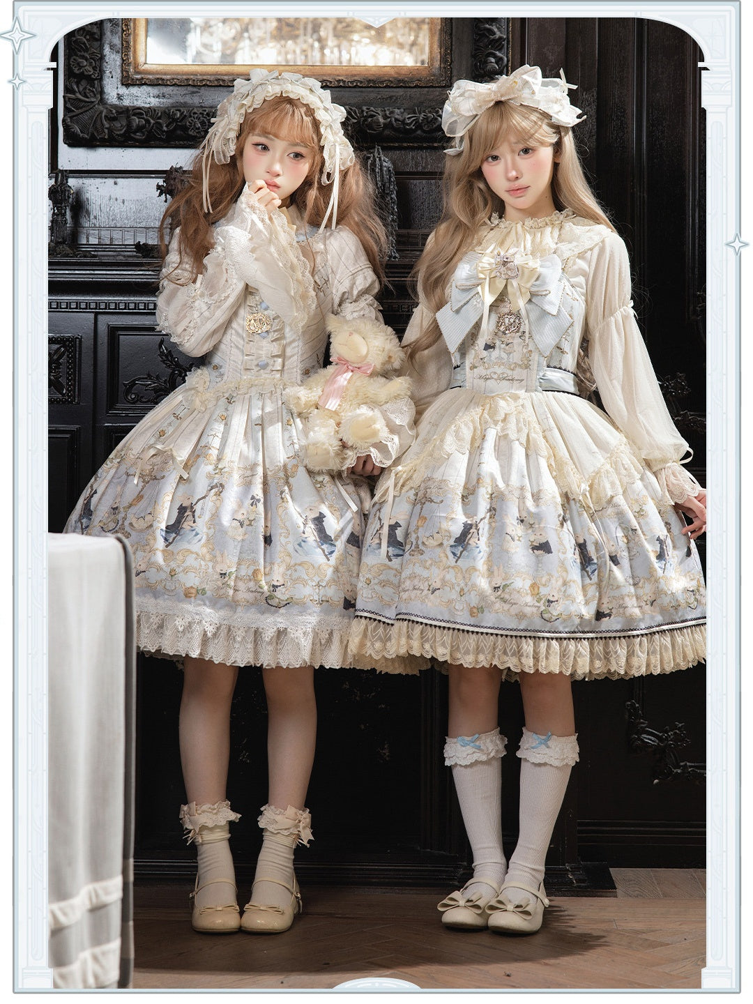 Magic Academy Record Vintage‑Old‑School Printed Lolita JSK / OP Dress