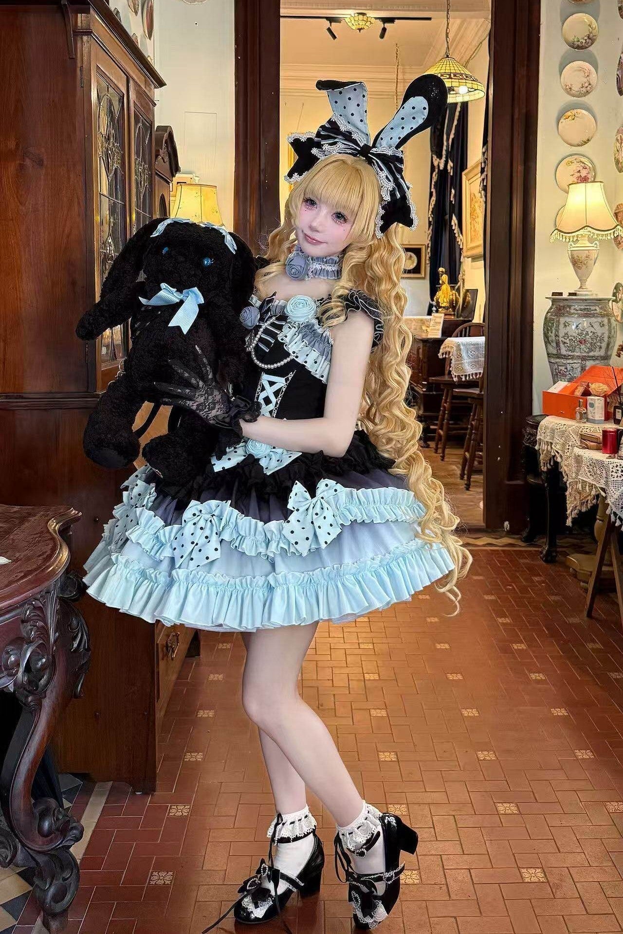 Baburella Blue Sweet Lolita Cake JSK Dress