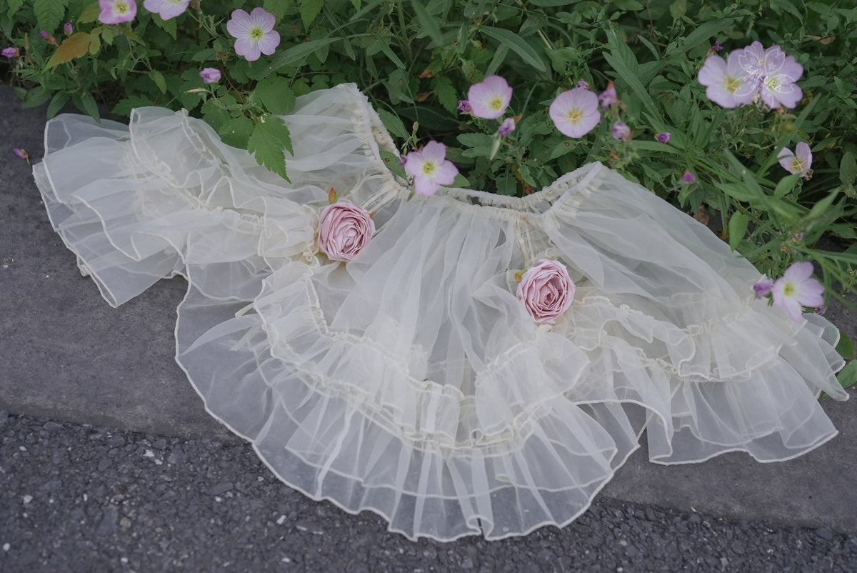 Ensemble Robe et Corset Lolita Classique "Le Jardin de Monet" (Peinture à l'Huile)