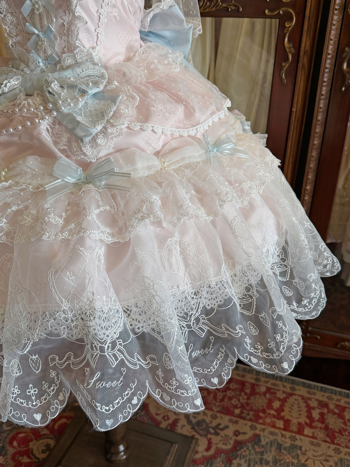 Rabbit Dream Letter Ballet Sweet Lolita JSK Suspender Dress