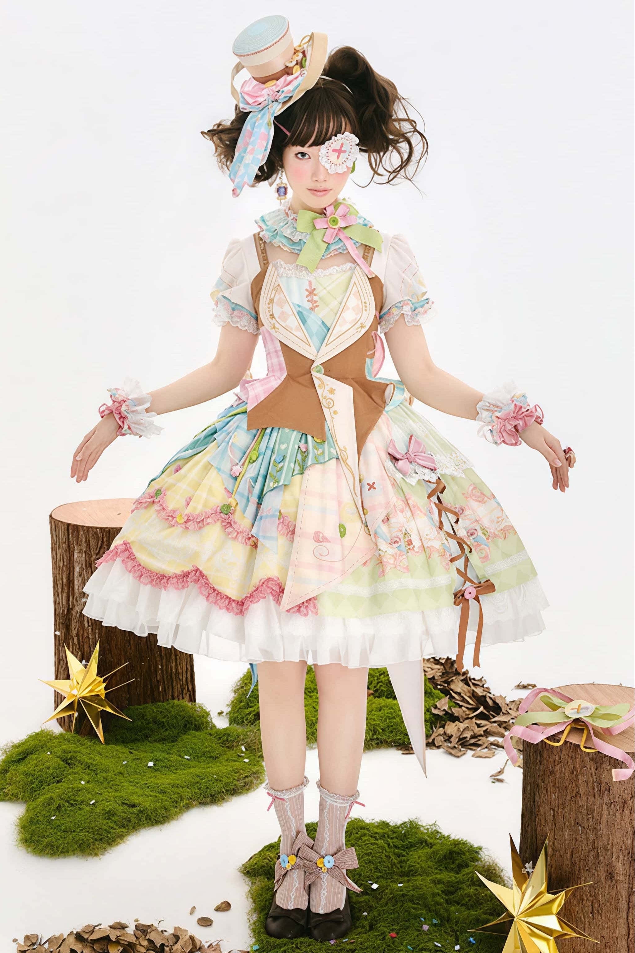 Infinity Warmth Art of Tailoring Lolita Spliced OP Full Set