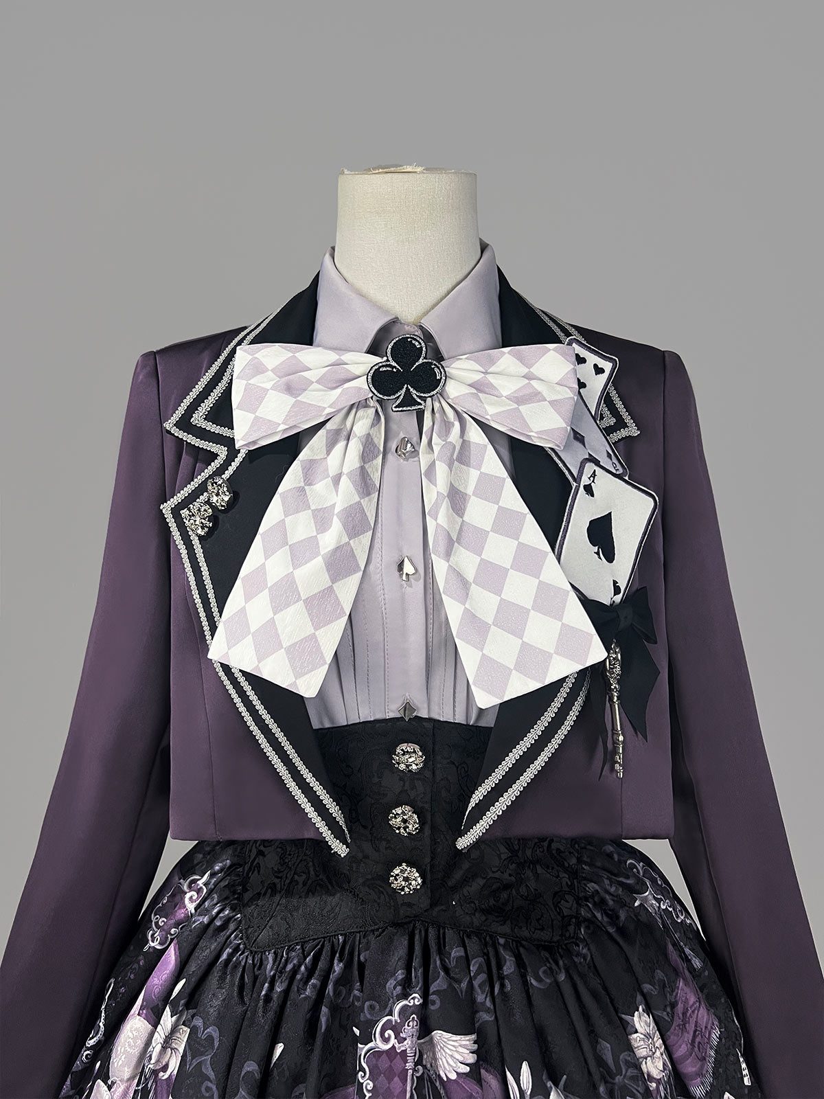 Purple Mirror Lolita Gothic Academic Halloween Dress Set