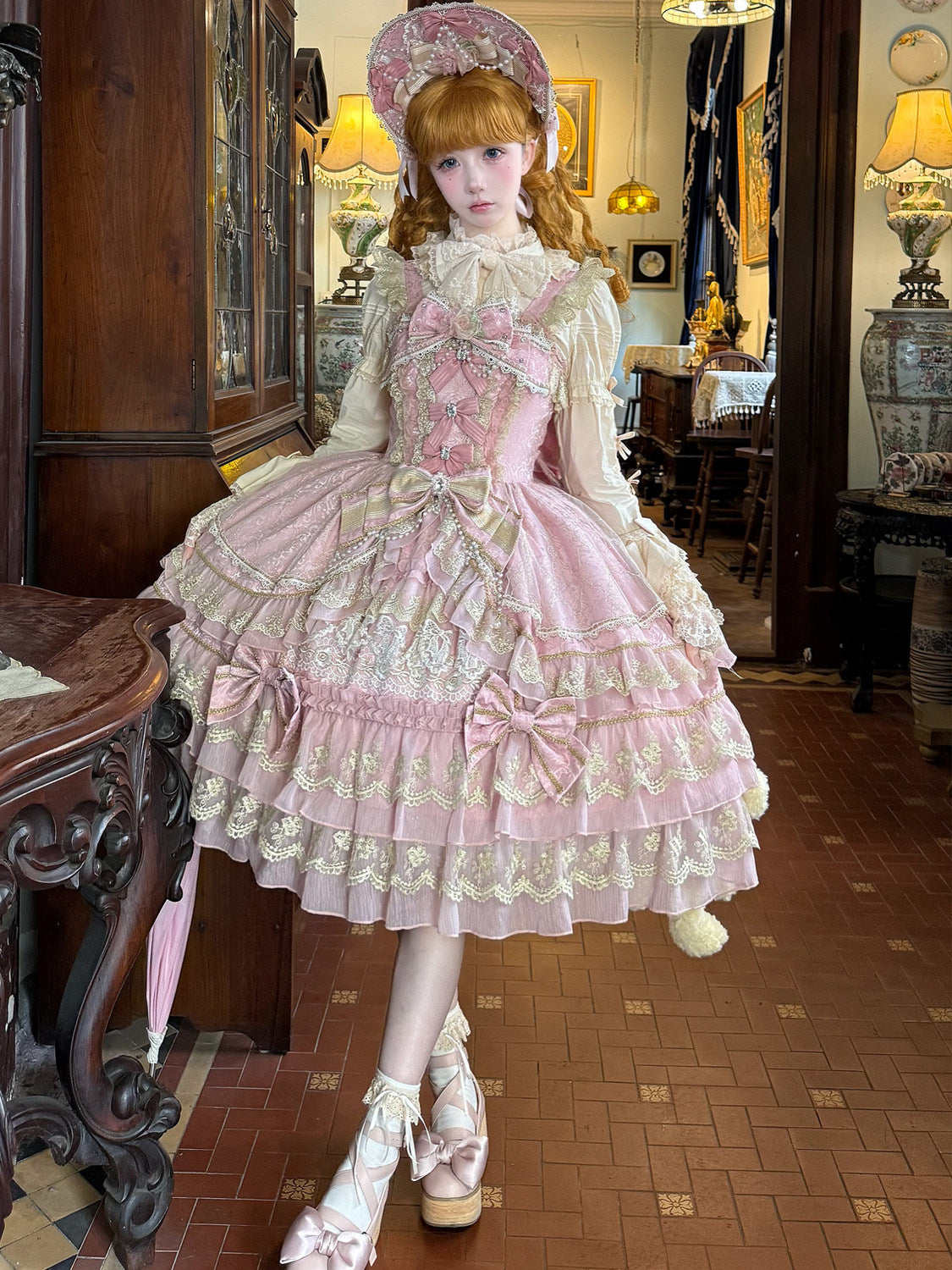 Crown of Gems Lolita Pink JSK Dress