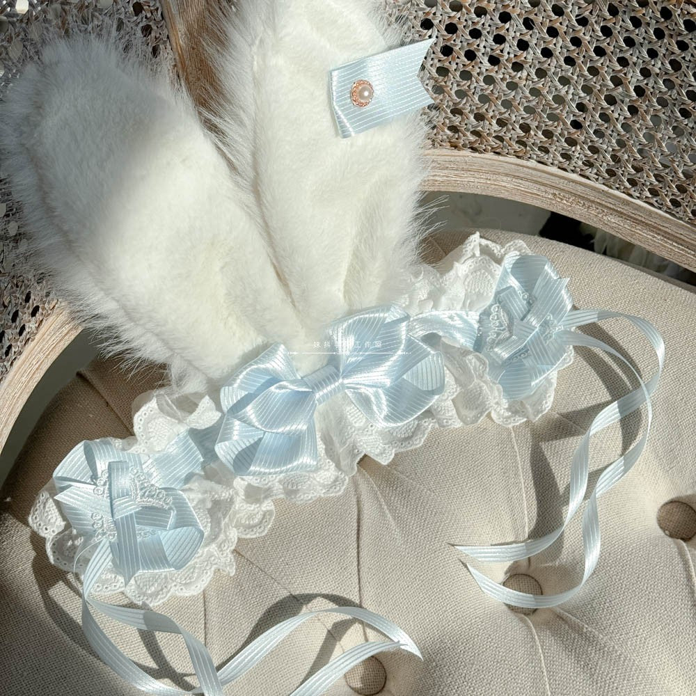 Lolita Kawaii Polka Dot Bunny Headband LA1007