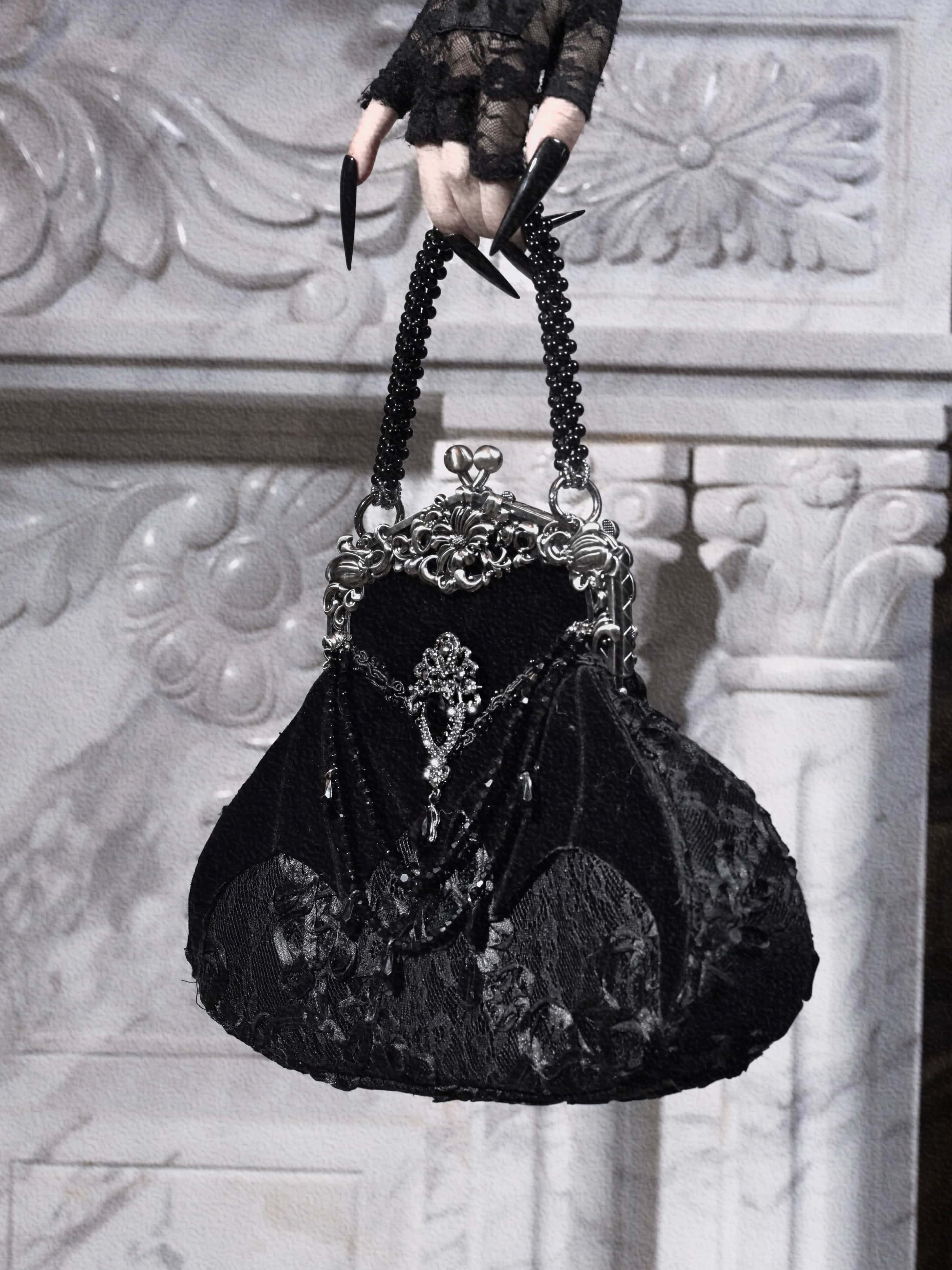 Mourning Day Gothic Rhinestone Handbag