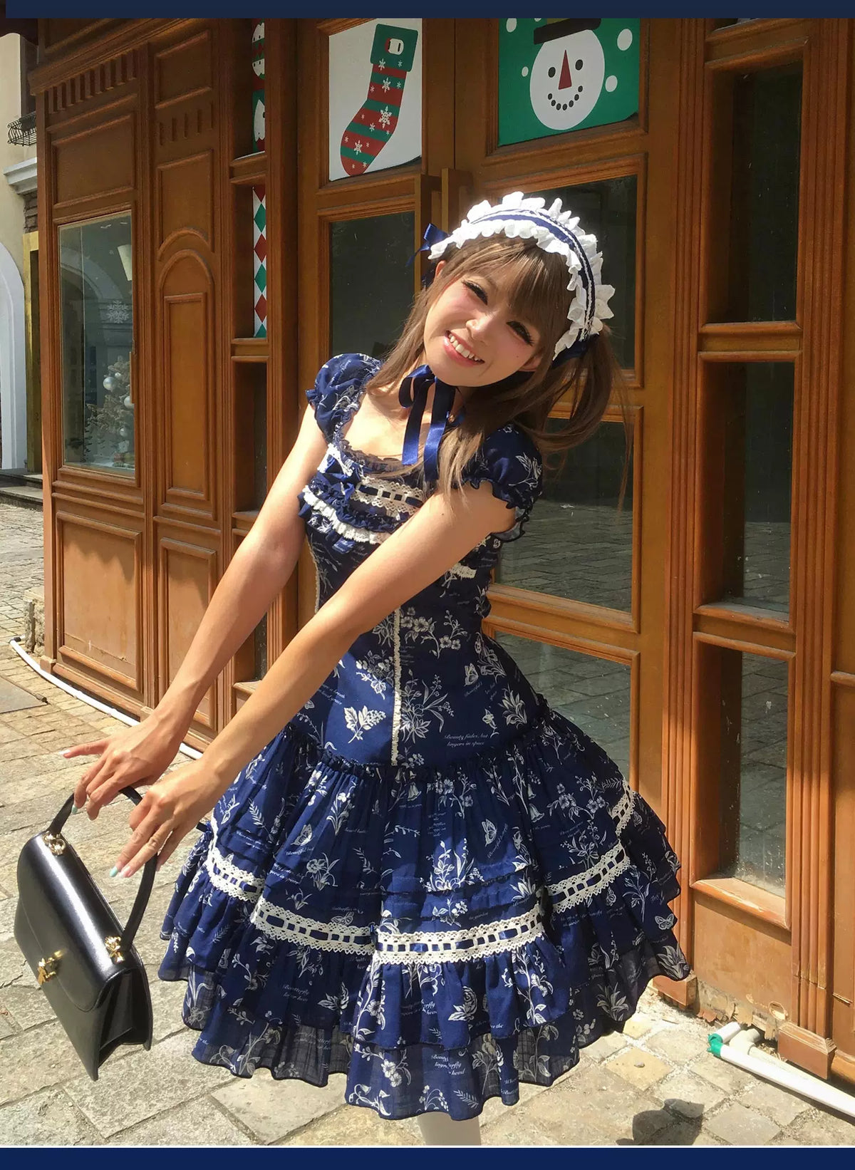 Frost Descent Lolita Floral Wall JSK / OP Dress