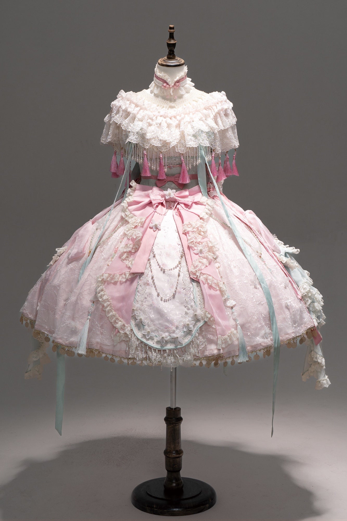 Hibiscus Huadan Pink Wa Lolita Short JSK Dress