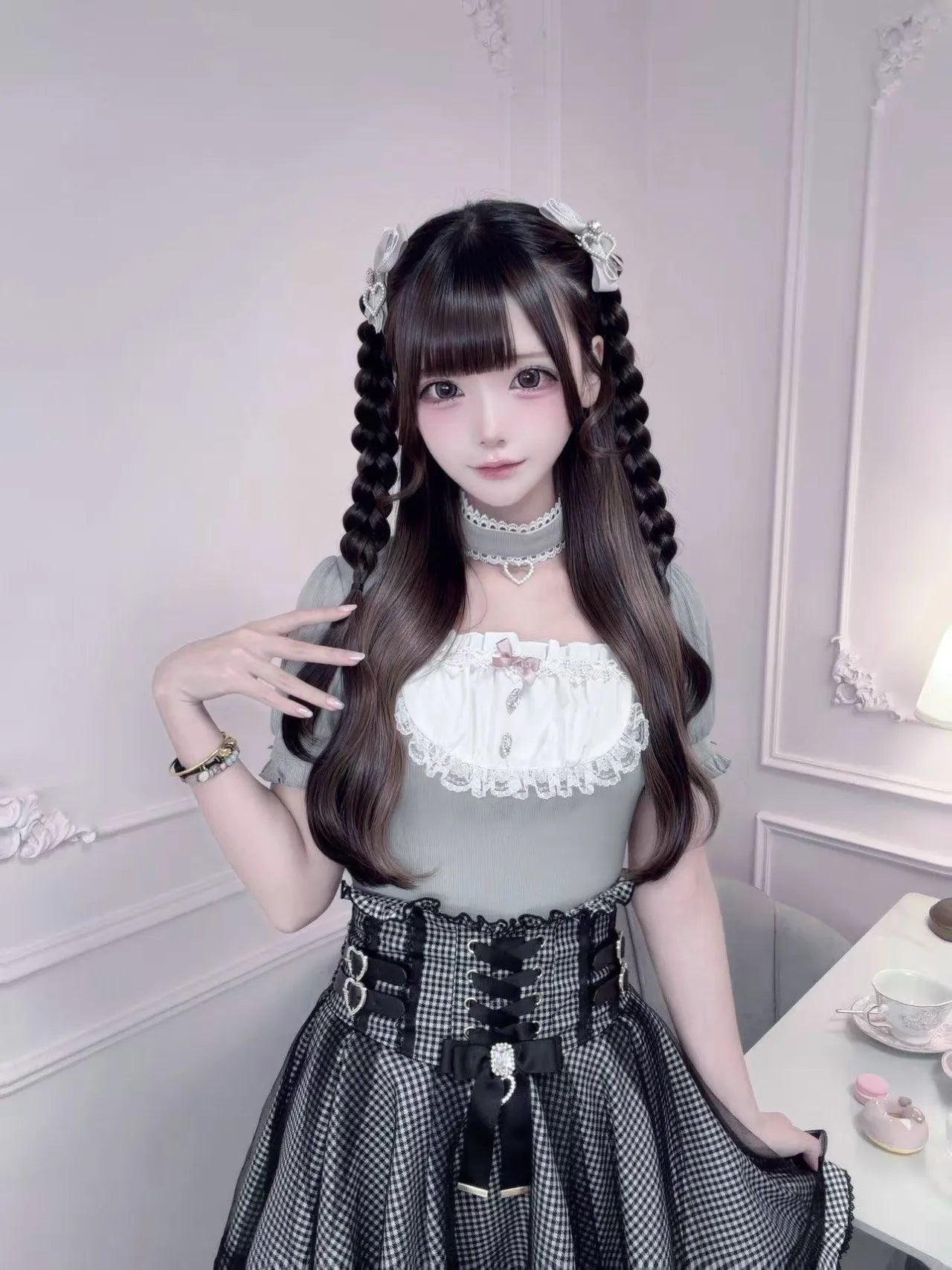 Little Cake Sweet Lace Ryōsangata Blouse