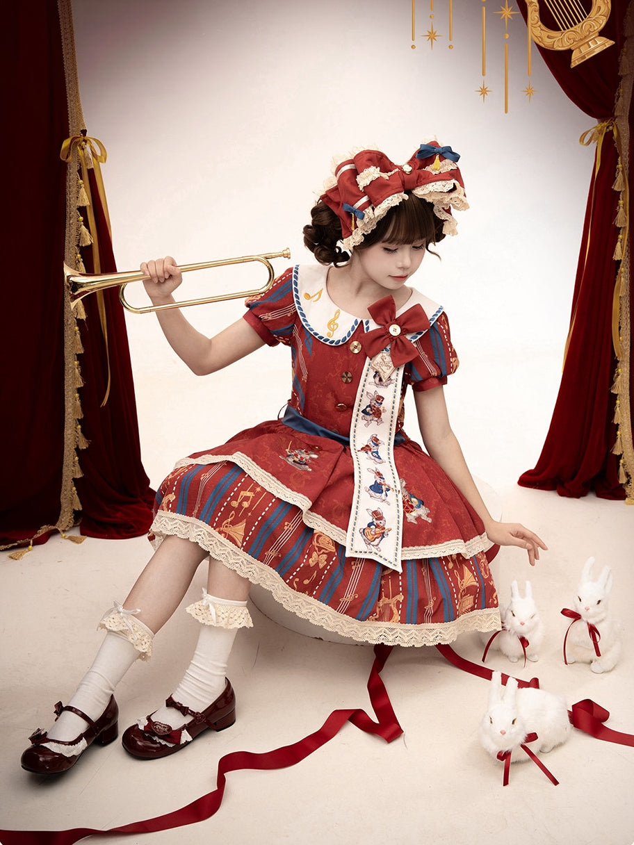 Rabbit Orchestra Lolita Embroidered Cute OP / JSK Dress