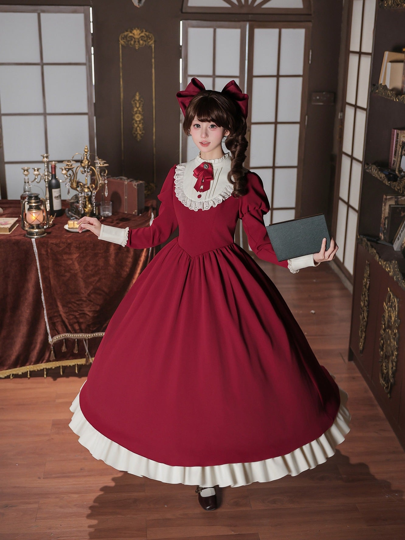 Miss Rita Elegant Maid‑Style Stand‑Collar Lolita OP Dress