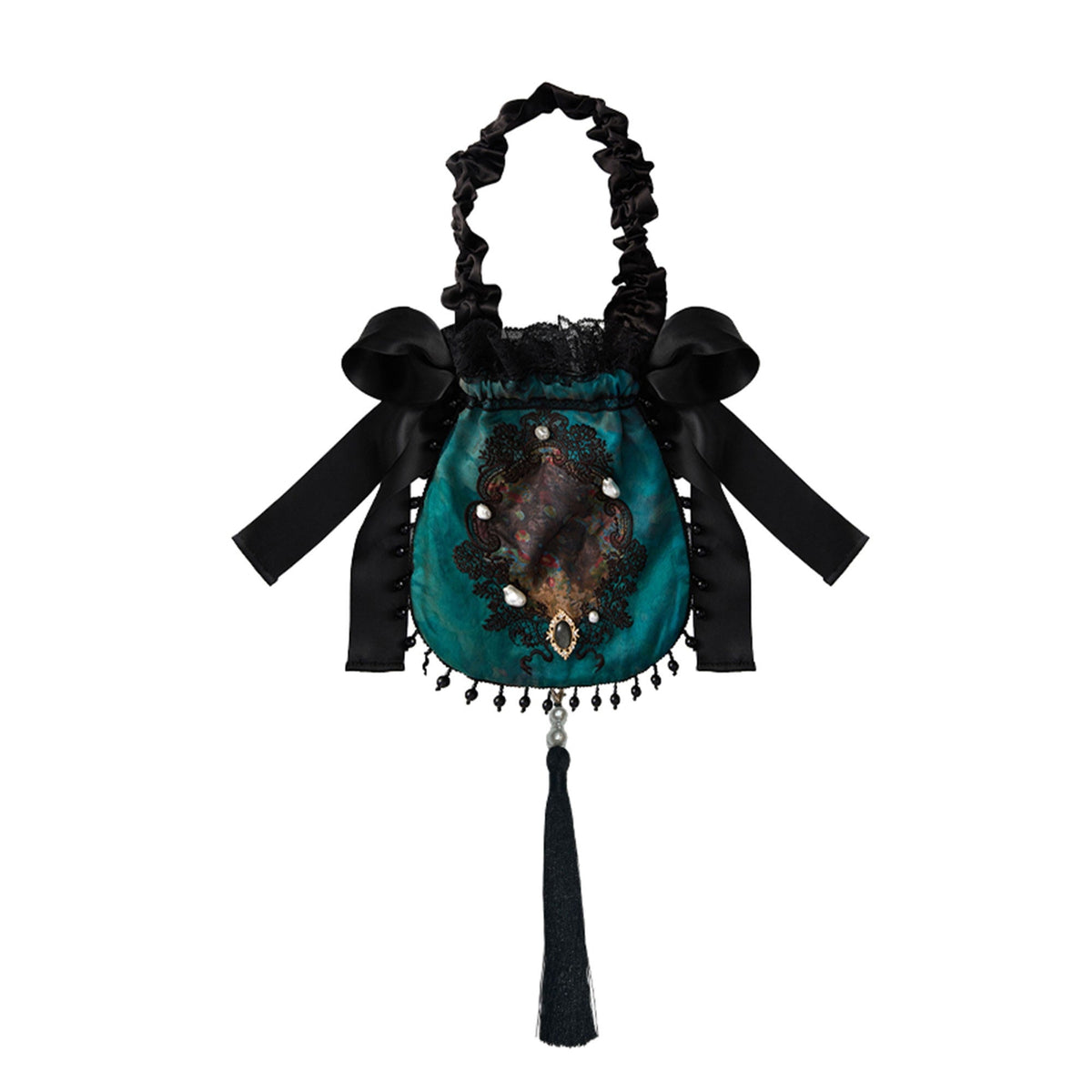 Misty New Dawn Peacock Blue Classic Lolita Long JSK Tea Party Set