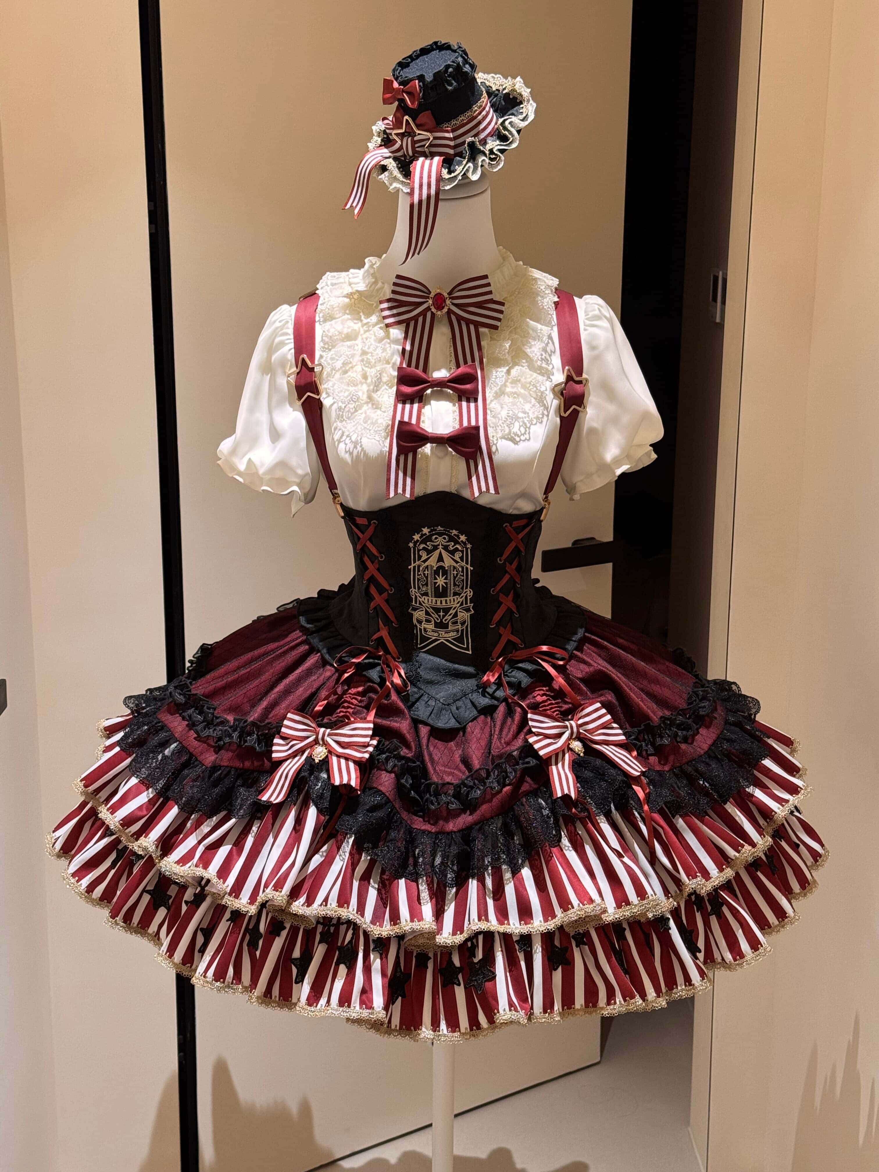 Star Track Academy Lolita Gothic Red Dress Set