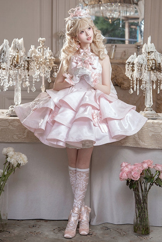 Satin Fantasy Lolita Long Length Cocktail Dress