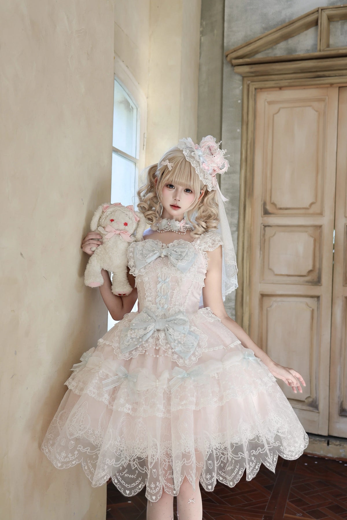 Rabbit Dream Letter Ballet Sweet Lolita JSK Suspender Dress