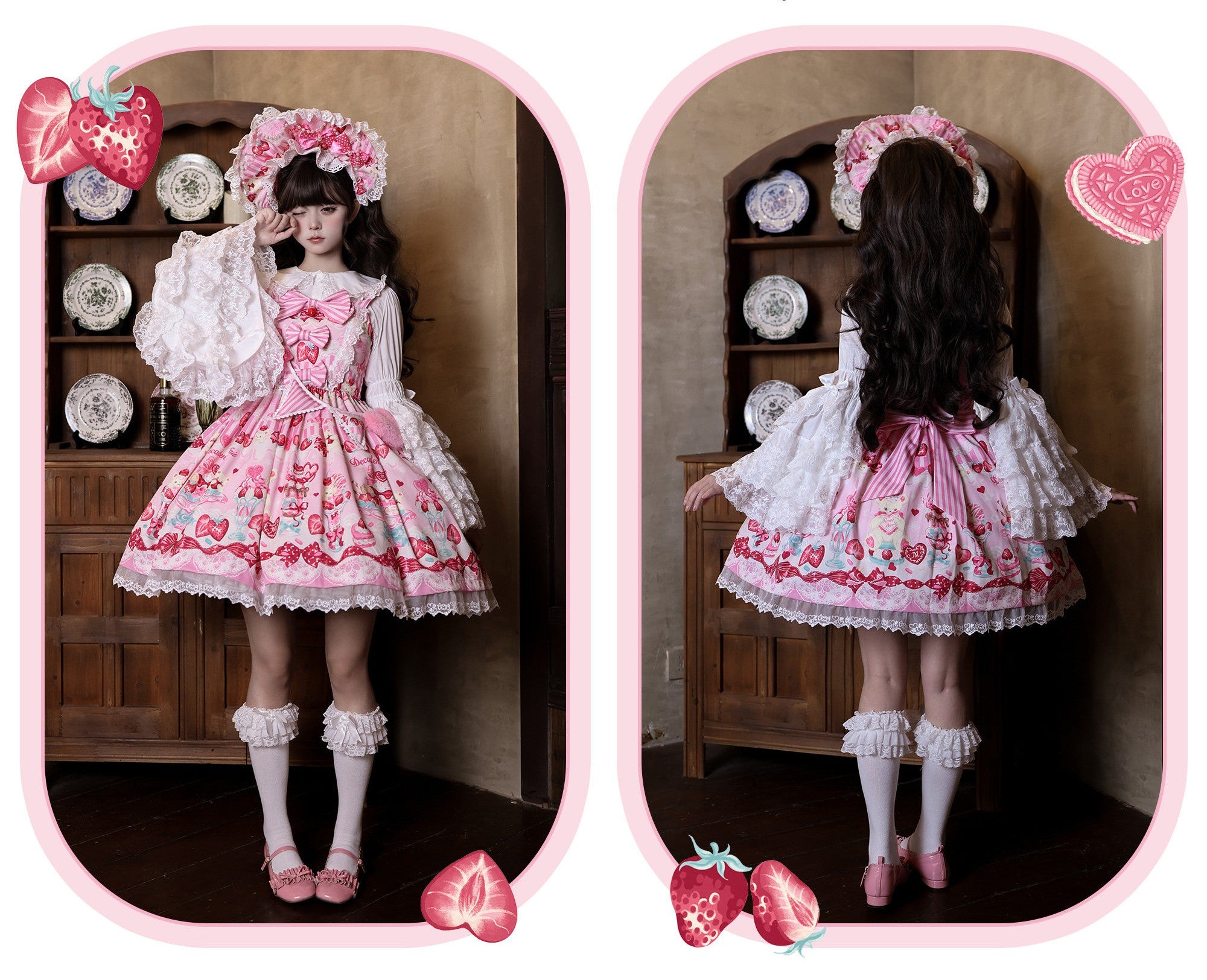 Strawberry Parfait Sweet Lolita Pink JSK Dress
