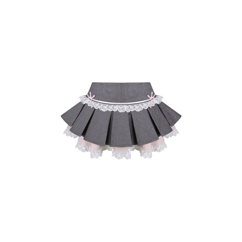 Sweet Cherry Academy Preppy Blouse & Skirt Set