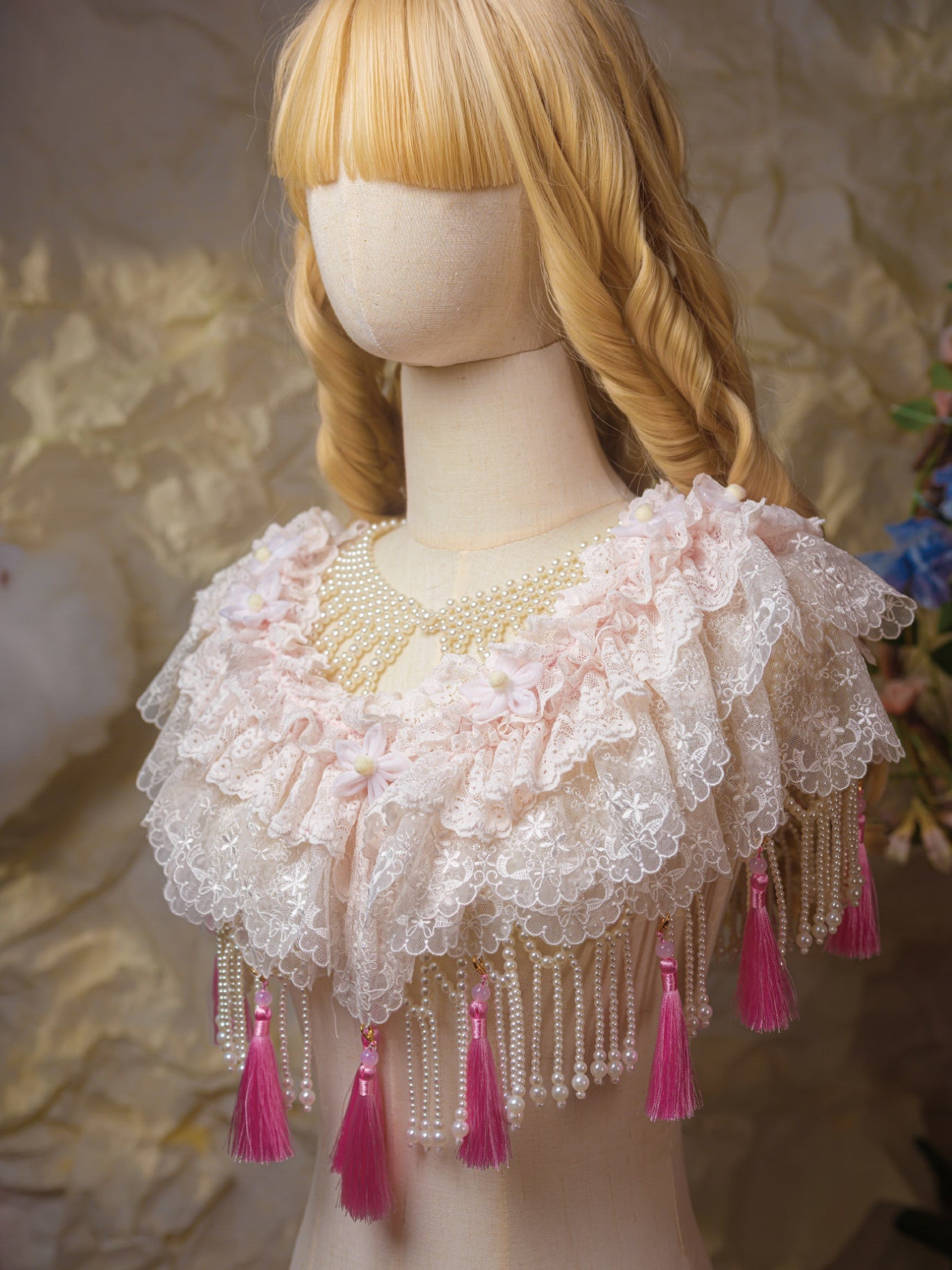 Hibiscus Huadan Pink Wa Lolita Short JSK Dress