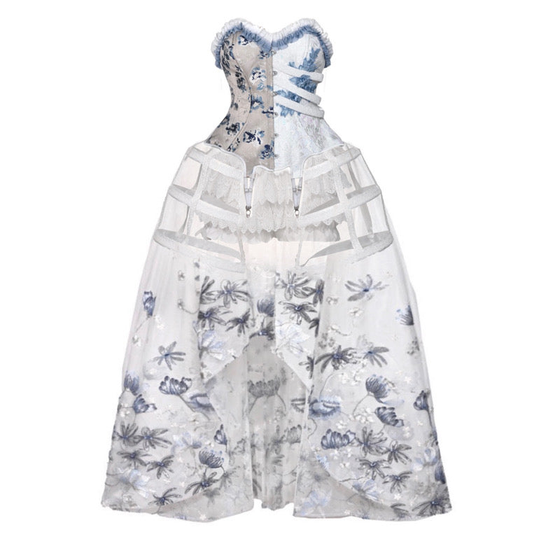 Lolita Gothic Zombie Bride Embroidered Dress LG1003