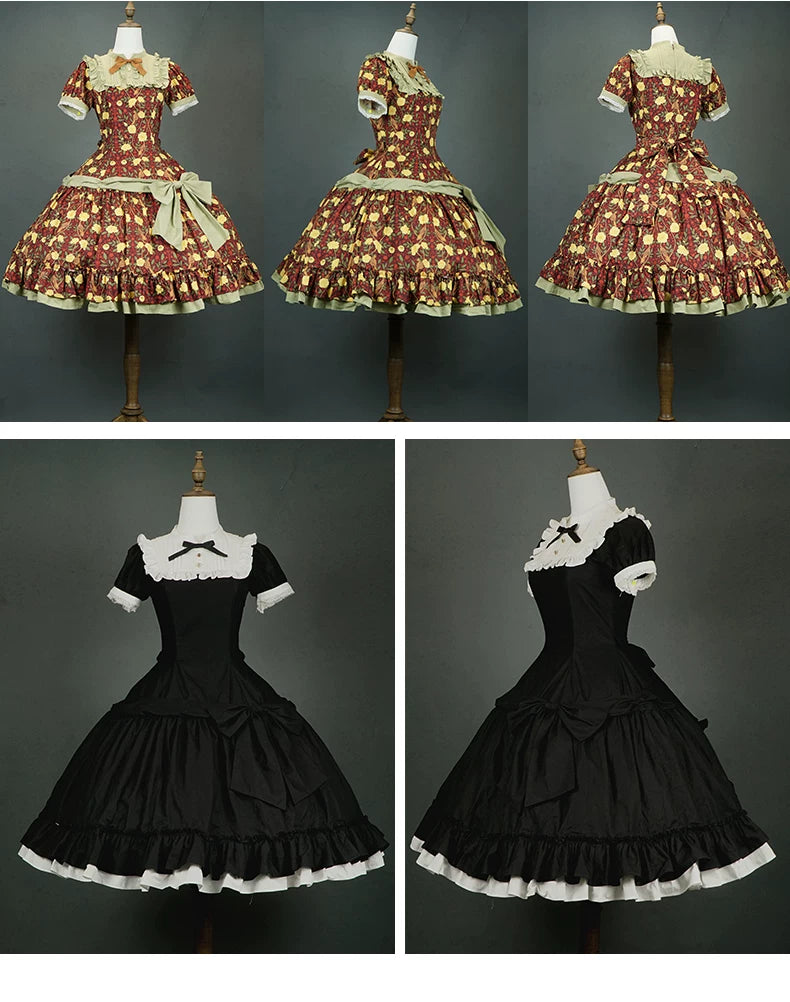 Faded Fairy Tale Picture Book Pastoral Style Lolita OP Dress