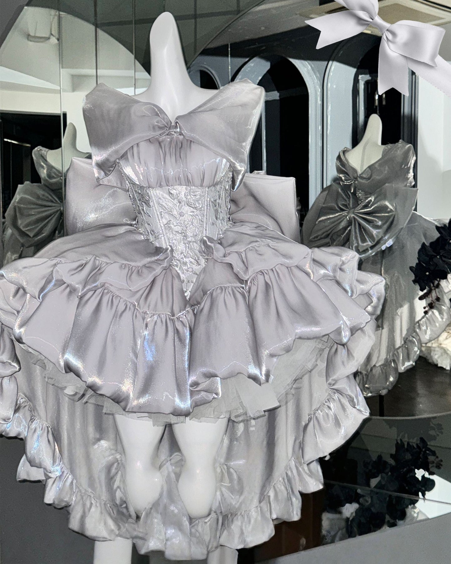 Lolita Silver White Princess Dress LC1013